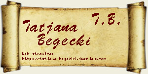 Tatjana Begečki vizit kartica